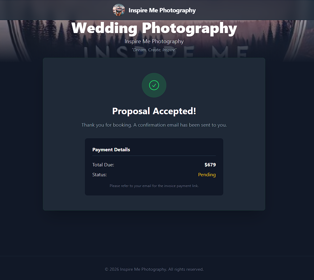 Proposal accepted